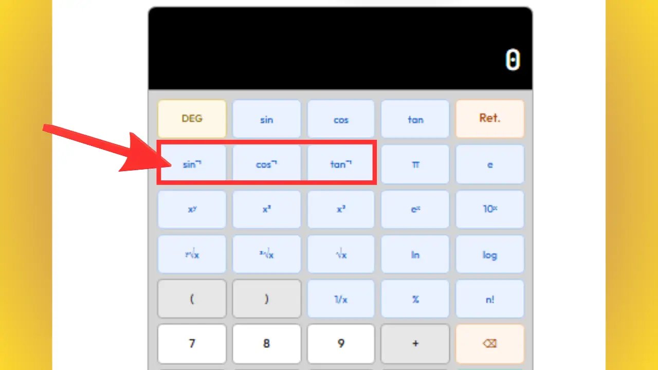 Fonctions inverses sin⁻¹ cos⁻¹ tan⁻¹