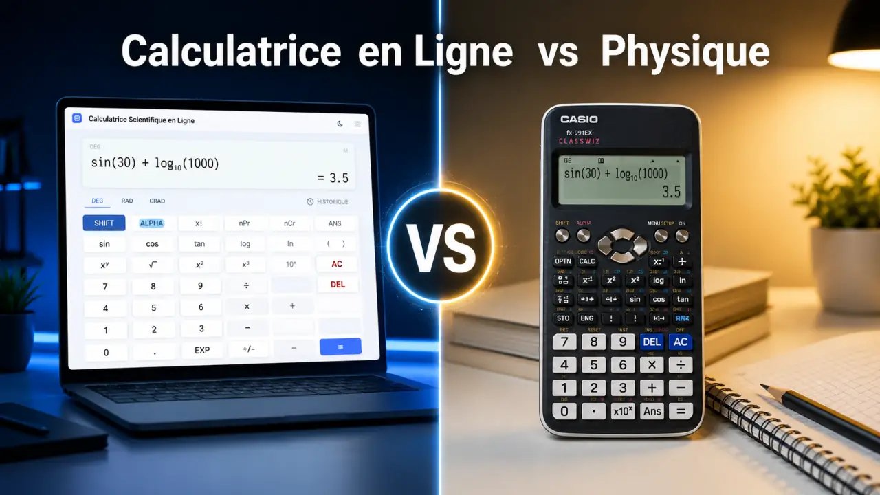 Calculatrice en Ligne vs Physique — Laquelle Choisir ?