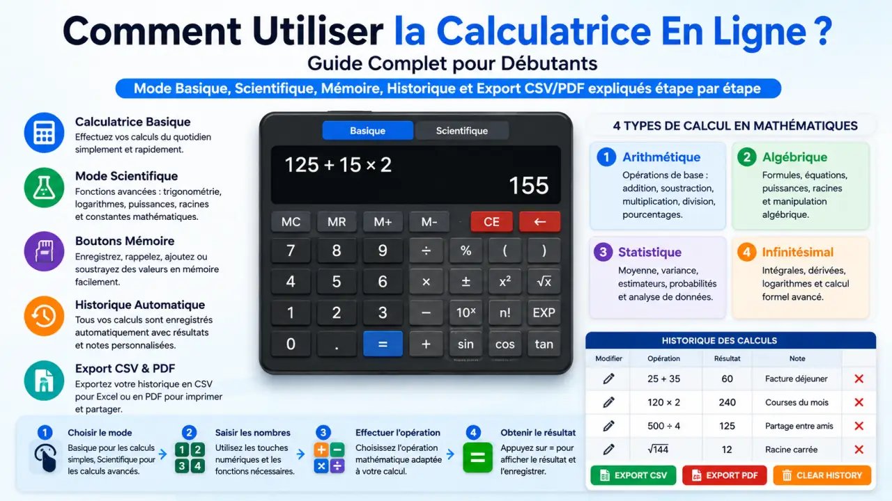 Utiliser Calculatrice en Ligne : Fonctions & Guide
