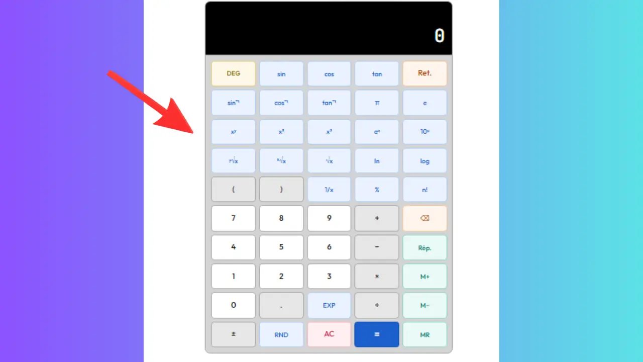 Utiliser la calculatrice scientifique