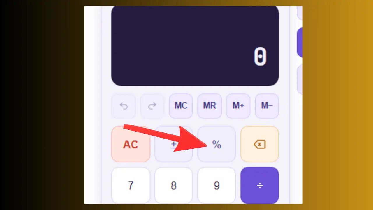 Bouton pourcentage pour calculer rapidement un pourcentage