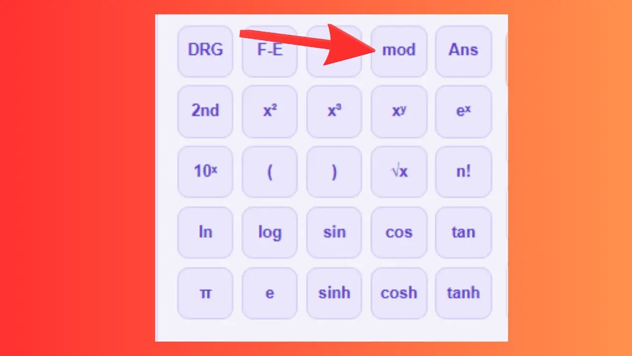 Bouton modulo pour calculer le reste d'une division